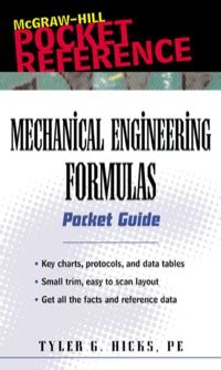 Read Title Mechanical Engineering Formulas Pocket Guide Mcgraw 