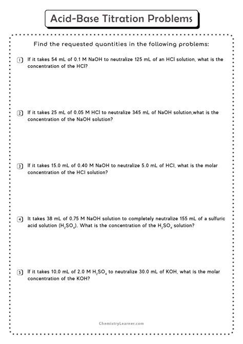 titration worksheet 2
