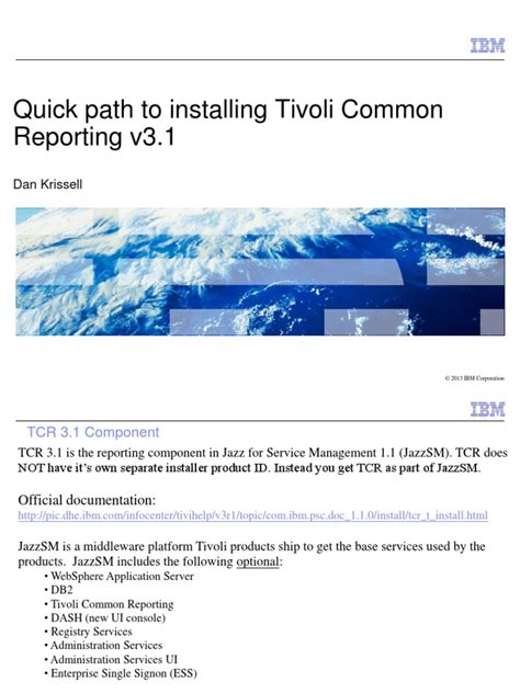 Tivoli Common Reporting