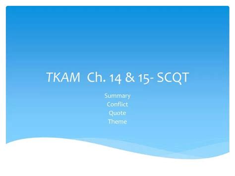 Tkam Ch 14 Summary