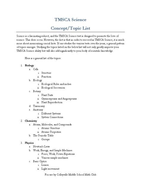 Read Tmsca Science Study Guide 