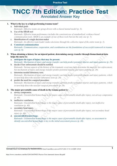 Read Tncc 7Th Edition Study Guide 