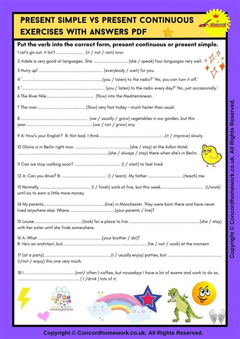To Be Exercises Pdf