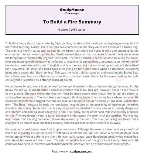 to build a fire essay