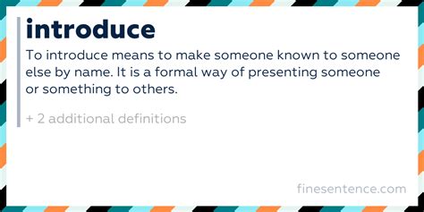 to introduce meaning