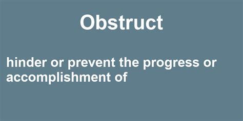 to obstruct definition
