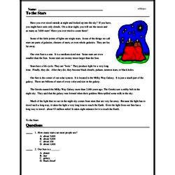 To The Stars Reading Comprehension Worksheet Edhelper Star Worksheet 6th Grade - Star Worksheet 6th Grade