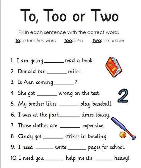 To Too And Two Worksheet Teaching Resources To Two Too Worksheet - To Two Too Worksheet