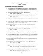 To Unix Using Linux Answers Review Questions