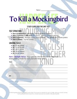 Download To Kill A Mockingbird Study Guide Answer Key 