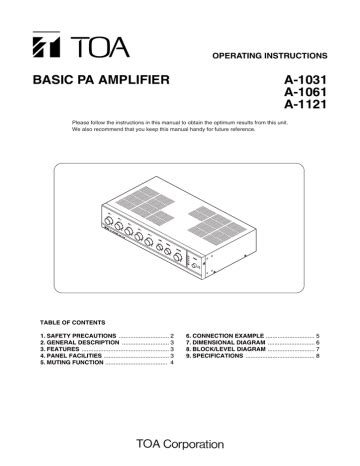 Full Download Toa A 512A User Guide 