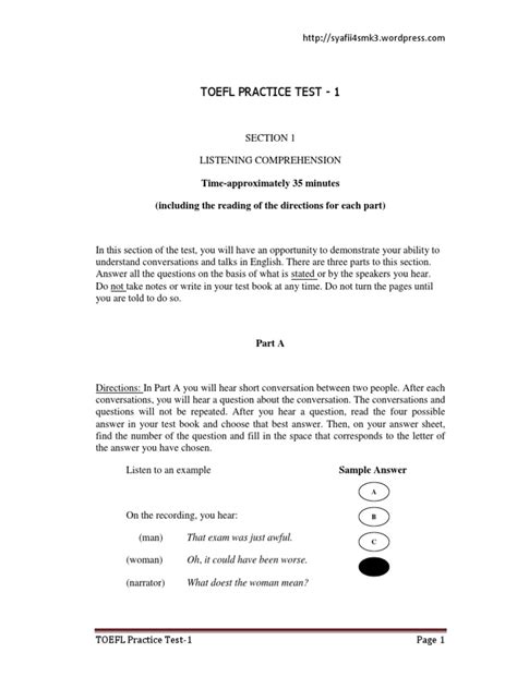Download Toefl Paper Based Test Practice Pdf 
