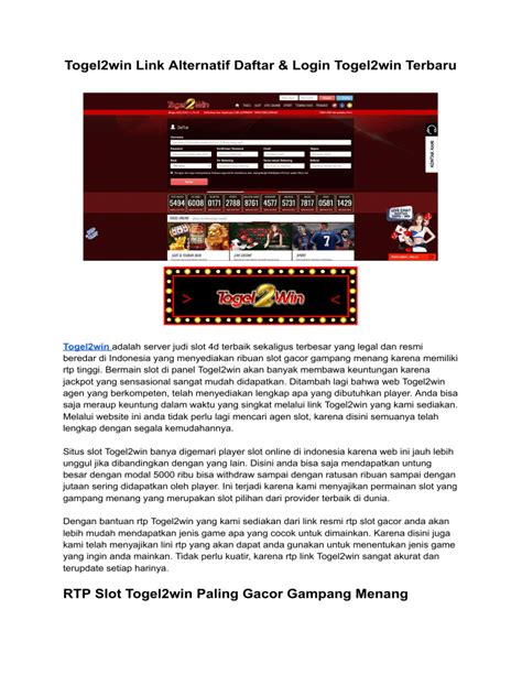 TOGEL2WIN TERBARU - TOGEL2WIN TERBARU : BO TOGEL BET 100 PERAK