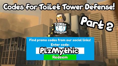 toilet tower defense codes
