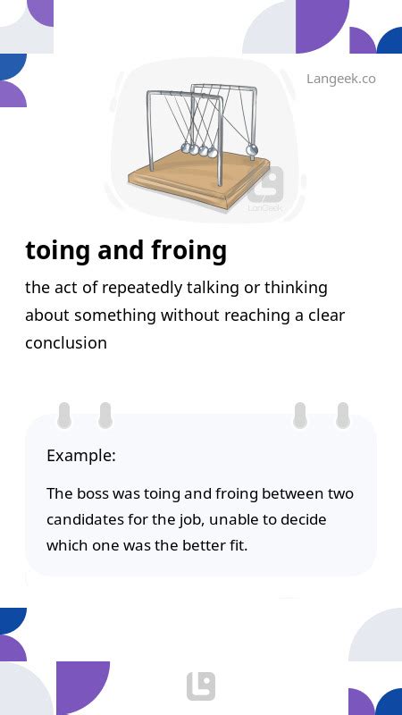 Toing And Froing