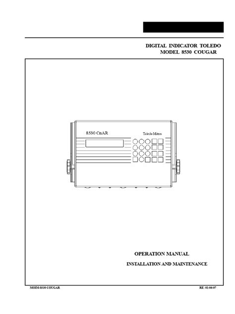 Toledo 8530 Reference Manual