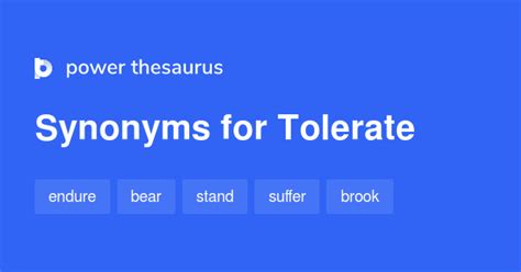 tolerate synonyms with definition Macmillan Thesaurus