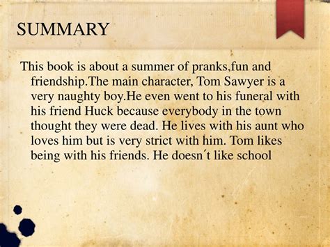 Tom Sawyer Summary