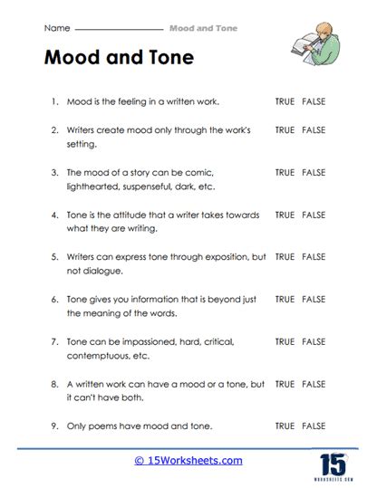 Tone Worksheets Ereading Worksheets Tone And Mood Worksheet Answer Key - Tone And Mood Worksheet Answer Key