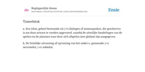 toneelstuk betekenis