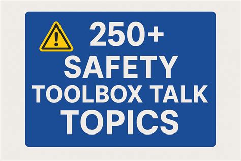 Toolbox Safety Topic Free Safety Meeting Topics