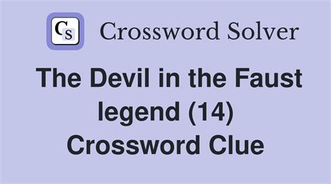 toon devil, familiarly Crossword Clue Wordplays.com