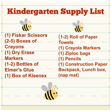 Top 10 Kindergarten School Supply List For Your School Stuff For Kindergarten - School Stuff For Kindergarten