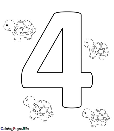 Top 16 Printable Number 4 Coloring Pages Online Number 4 Color Page - Number 4 Color Page