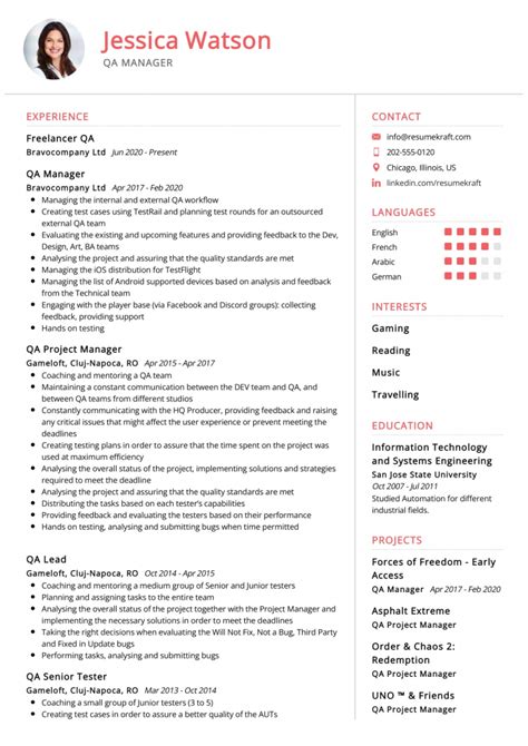 Top 20 Qa Manager Resume Skills 2023 Resumekraft Resume For Qa Manager - Resume For Qa Manager
