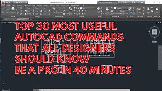 top 30 autocad commands