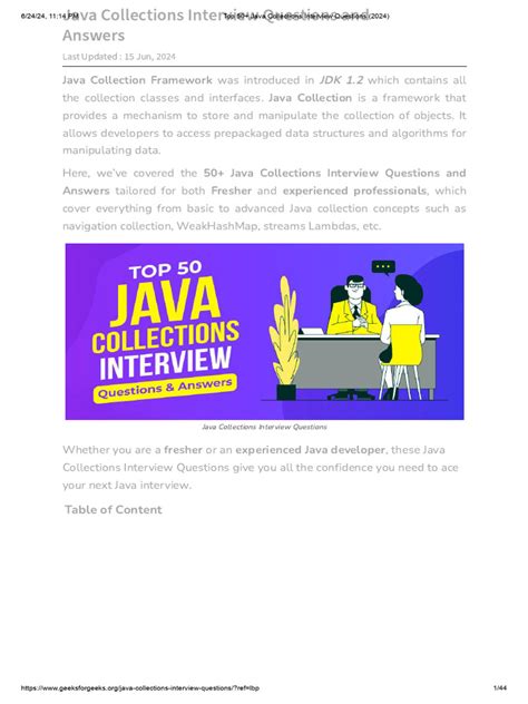 Top 50 Java Collections Interview Questions And Answers
