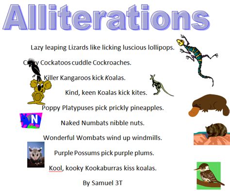 Top Alliteration Examples For Kids 25 Easy To Alliteration For Kindergarten - Alliteration For Kindergarten