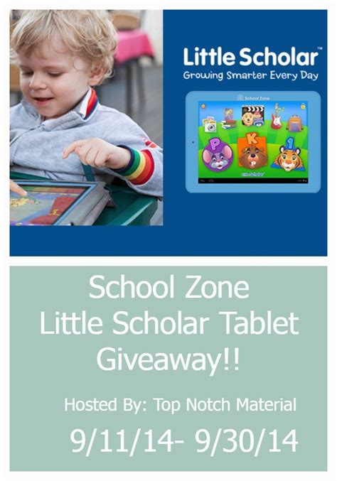 Top Notch Material School Zone Little Scholar Tablet First Grade Tablet - First Grade Tablet