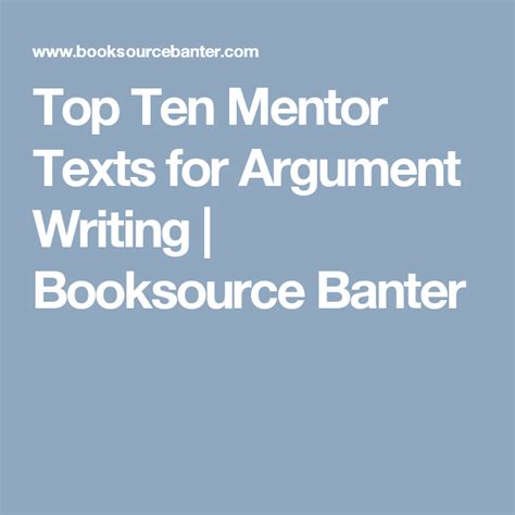 Top Ten Mentor Texts For Argument Writing In Opinion Writing Read Alouds - Opinion Writing Read Alouds