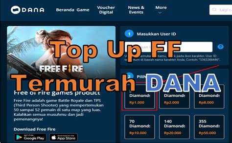 TOP UP FF TERMURAH DANA ☂️ Cara Top Up Diamond Free Fire Di DANA Terbaru 2024