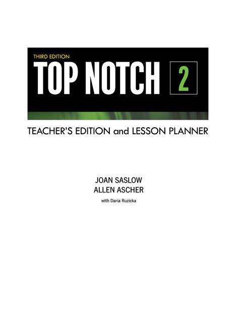 Download Top Notch 1A Teacher Edition 