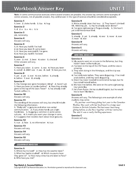 Read Online Top Notch 2 Workbook Second Edition Answers 