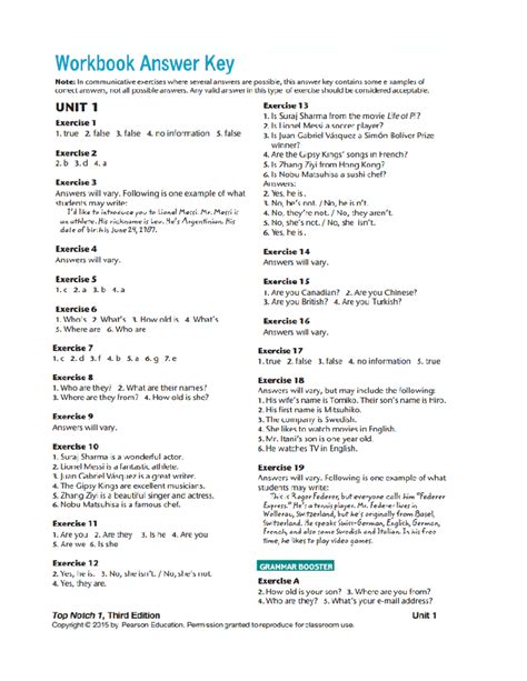 Full Download Top Notch Fundamentals B Workbook Answer Key 