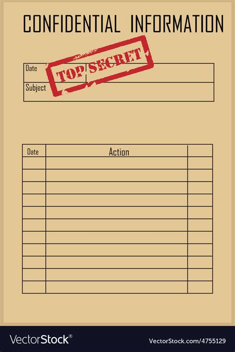 Read Top Secret Document Template 