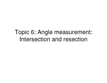 topic 6 angle measurement intersection and resection