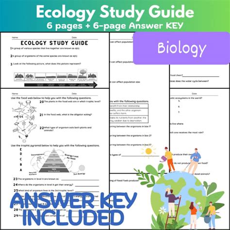 Topic 6 Ecology Answer Key