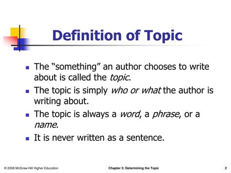 topic definition