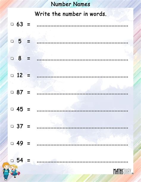 Topic Number Names Number Words From 1 To Numbers 1 50 Worksheet - Numbers 1 50 Worksheet