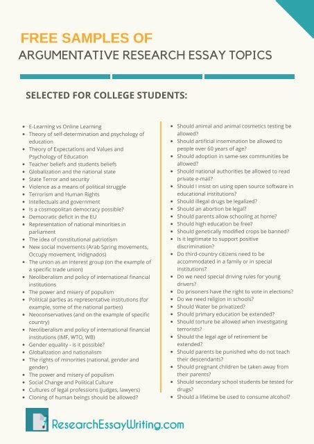 Download Topic For Argumentative Research Paper 