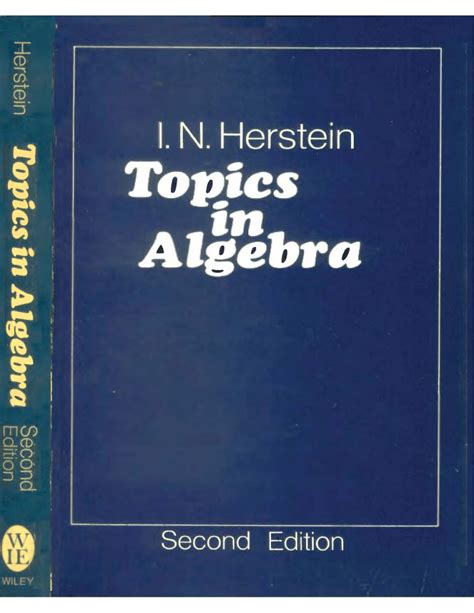 Full Download Topics In Algebra Herstein 