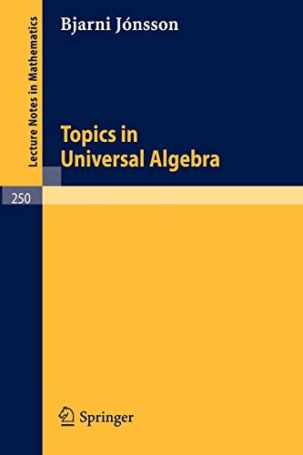 Full Download Topics In Universal Algebra 