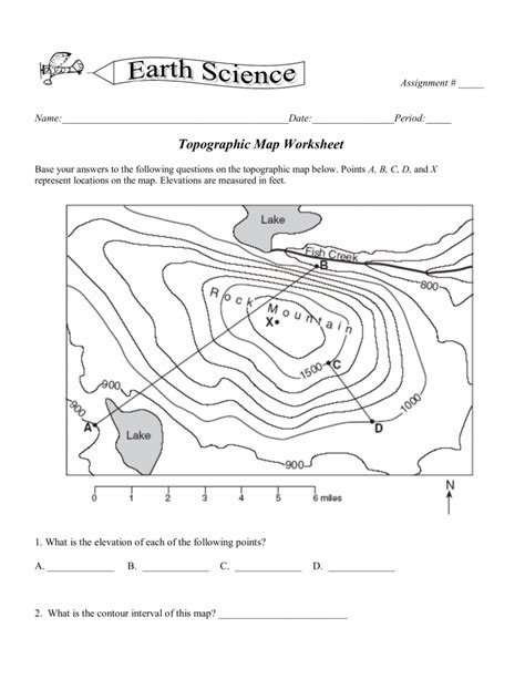 Topographic Maps Worksheet Teachers Pay Teachers Tpt Simple Topographic Map Worksheet - Simple Topographic Map Worksheet