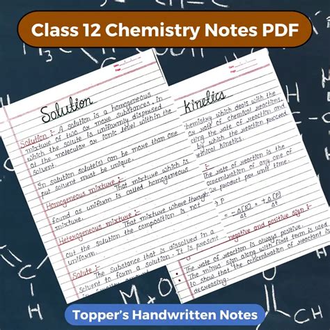 Topperlearning Notes Class 12 Chemistry