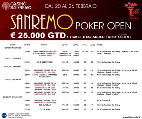 tornei poker casino sanremo 2019 bivf