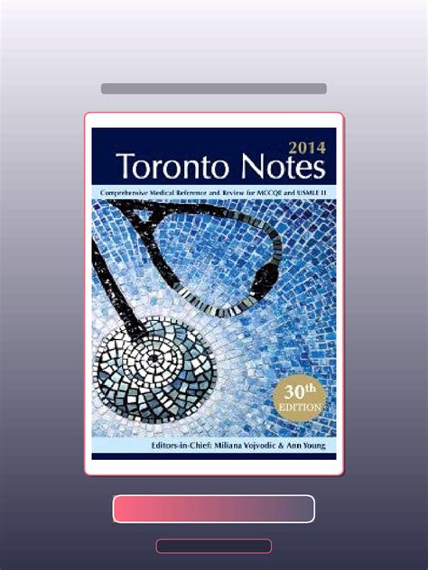 Toronto Notes 2014 Pediatrics